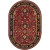 Calistoga Red Wool Oval  - 6 Ft. x 9 Ft. Area Rug