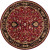 Calistoga Red Wool Round  - 9 Ft. 9 In. Area Rug