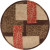 Macau Brown Polyester  - 8 Ft. Round Area Rug