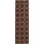 Jarze Brown Polyester 2 Feet 6 Inch x 8 Feet Runner