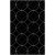 Killem Black Polyester 3 Feet 6 Inch x 5 Feet 6 Inch Area Rug