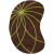 Randan Chocolate Wool 8 Ft. x 10 Ft. Area Rug Kidney