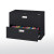600 Series 2 Drawer Lateral File Black Color