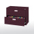 600 Series 2 Drawer Lateral File Burgundy Color