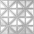 2 Feet x 4 Feet Chrome Plated Steel Nail-Up Ceiling Tile Design Repeat Every 6 Inches