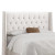 Upholstered Queen Headboard in Velvet White