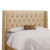 Upholstered King Headboard in Velvet Buckwheat