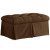 Skirted Storage Bench in Shantung Chocolate