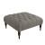 Tufted Cocktail Ottoman in Linen Grey