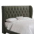 King Tufted Wingback Headboard in Velvet Pewter