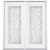 64''x80''x6 9/16'' Halifax Nickel Full Lite Left Hand Entry Door with Brickmould