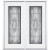 68''x80''x4 9/16'' Providence Antique Black Full Lite Left Hand Entry Door with Brickmould