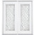 68''x80''x6 9/16'' Halifax Nickel Full Lite Right Hand Entry Door with Brickmould