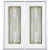 64''x80''x6 9/16'' Providence Brass Full Lite Left Hand Entry Door with Brickmould