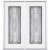 64''x80''x6 9/16'' Providence Nickel Full Lite Left Hand Entry Door with Brickmould