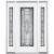 69''x80''x6 9/16'' Providence Antique Black Full Lite Right Hand Entry Door with Brickmould