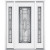 67''x80''x6 9/16'' Providence Antique Black Full Lite Left Hand Entry Door with Brickmould