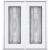 72''x80''x4 9/16'' Providence Nickel Full Lite Right Hand Entry Door with Brickmould