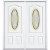 72''x80''x6 9/16'' Providence Brass 3/4 Oval Lite Left Hand Entry Door with Brickmould