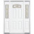 65''x80''x6 9/16'' Providence Brass Camber Fan Lite Left Hand Entry Door with Brickmould