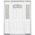 67''x80''x4 9/16'' Providence Brass Camber Fan Lite Left Hand Entry Door with Brickmould