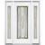 67''x80''x6 9/16''Providence Brass Full Lite Right Hand Entry Door with Brickmould
