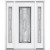 69''x80''x6 9/16'' Providence Nickel Full Lite Left Hand Entry Door with Brickmould