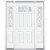 67''x80''x6 9/16'' Halifax Nickel Camber Fan Lite Left Hand Entry Door with Brickmould