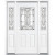 65''x80''x6 9/16'' Chatham Antique Black Half Lite Right Hand Entry Door with Brickmould