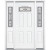 65''x80''x4 9/16'' Providence Antique Black Camber Fan Lite RH Entry Door with Brickmould