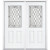 72''x80''x4 9/16'' Halifax Antique Black Half Lite Right Hand Entry Door with Brickmould