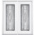 72''x80''x6 9/16'' Providence Nickel Full Lite Left Hand Entry Door with Brickmould