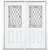 72''x80''x6 9/16'' Halifax Antique Black Half Lite Right Hand Entry Door with Brickmould