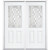 64''x80''x4 9/16'' Halifax Nickel Half Lite Right Hand Entry Door with Brickmould
