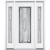 67''x80''x4 9/16'' Providence Nickel Full Lite Left Hand Entry Door with Brickmould