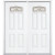 72''x80''x4 9/16'' Providence Brass Camber Fan Lite Left Hand Entry Door with Brickmould