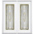 68''x80''x4 9/16'' Providence Brass Full Lite Left Hand Entry Door with Brickmould