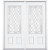 72''x80''x4 9/16'' Halifax Nickel 3/4 Lite Left Hand Entry Door with Brickmould