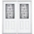 64''x80''x4 9/16'' Providence Antique Black Half Lite Right Hand Entry Door with Brickmould