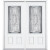 64''x80''x4 9/16'' Providence Nickel 3/4 Lite Right Hand Entry Door with Brickmould