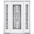 65''x80''x4 9/16'' Providence Antique Black Full Lite Left Hand Entry Door with Brickmould