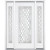 69''x80''x6 9/16'' Halifax Nickel Full Lite Right Hand Entry Door with Brickmould