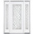 67''x80''x6 9/16'' Halifax Nickel Full Lite Right Hand Entry Door with Brickmould