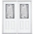 64''x80''x6 9/16'' Providence Nickel Half Lite Left Hand Entry Door with Brickmould