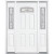 65''x80''x4 9/16'' Providence Nickel Camber Fan Lite Left Hand Entry Door with Brickmould