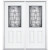 72''x80''x6 9/16'' Providence Antique Black Half Lite Right Hand Entry Door with Brickmould