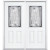 64''x80''x4 9/16'' Providence Nickel Half Lite Right Hand Entry Door with Brickmould