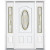 67''x80''x6 9/16''Providence Brass 3/4 Oval Lite Right Hand Entry Door with Brickmould