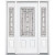 65''x80''x6 9/16'' Elmhurst Antique Black 3/4 Lite Left Hand Entry Door with Brickmould