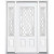 65''x80''x6 9/16'' Halifax Nickel 3/4 Lite Right Hand Entry Door with Brickmould